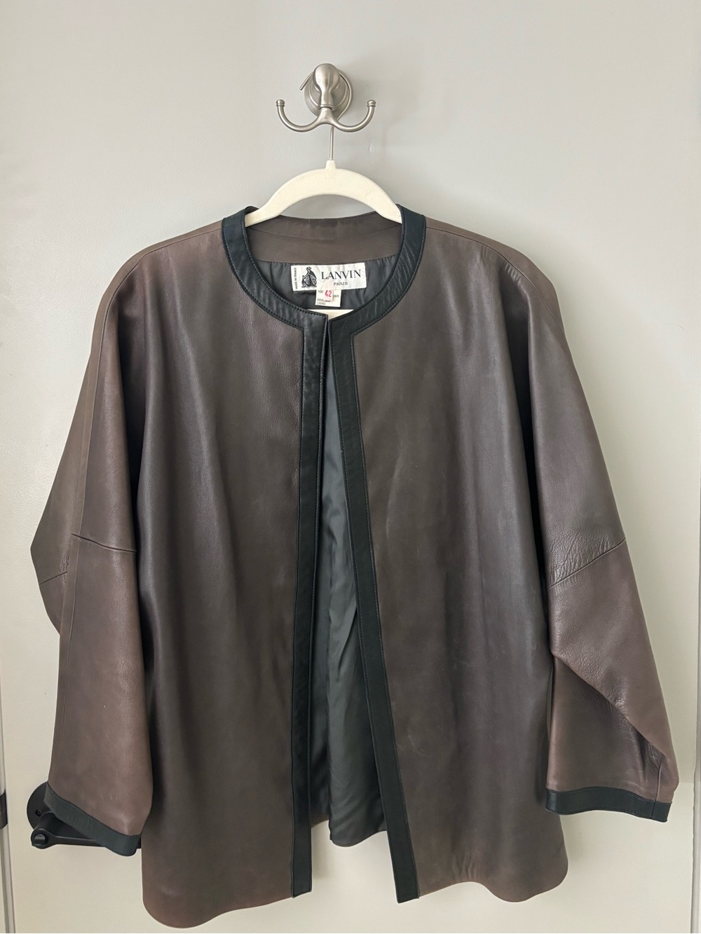 Vintage Lanvin Paris 100% Leather Jacket